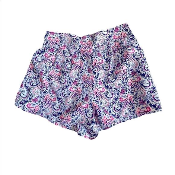 Charlotte Russe Pants - Charlotte Russ shorts pink and black pattern on white background size S